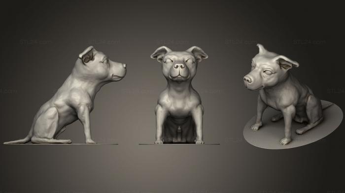 Статуэтки животных (Dog3print3, STKJ_0895) 3D модель для ЧПУ станка